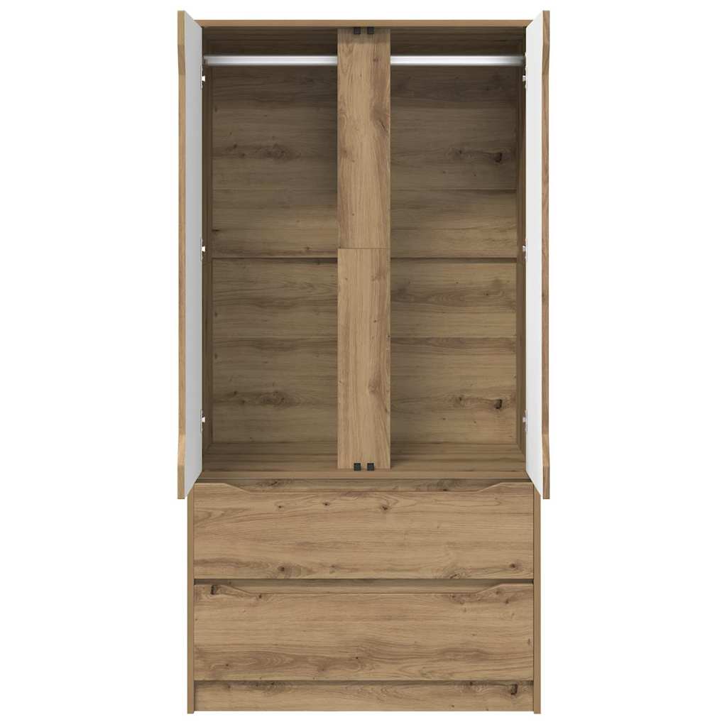 vidaXL Wardrobe Manual Artisan Oak 79.5 x 49 x 156 cm Engineered Wood