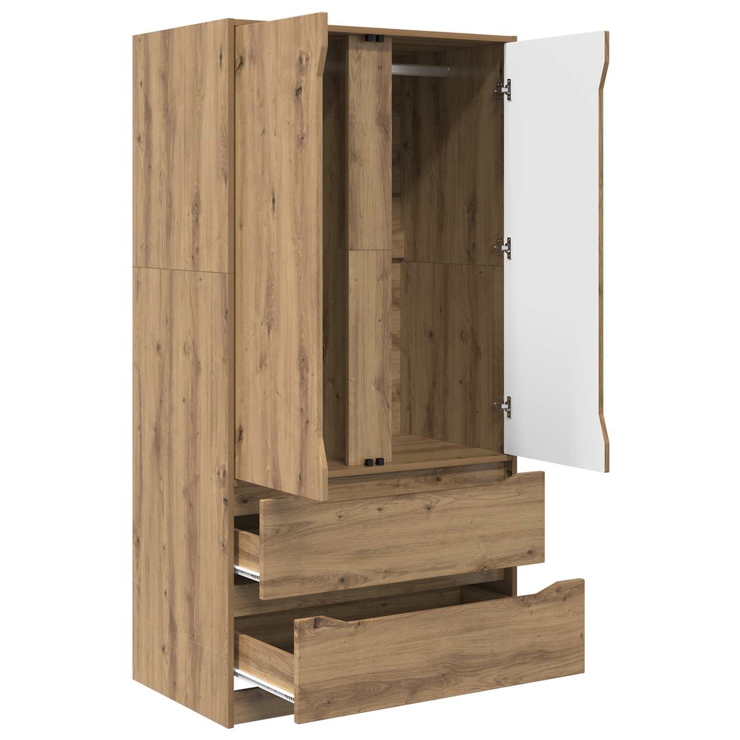 vidaXL Wardrobe Manual Artisan Oak 79.5 x 49 x 156 cm Engineered Wood