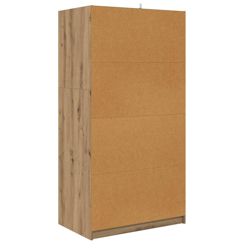 vidaXL Wardrobe Manual Artisan Oak 79.5 x 49 x 156 cm Engineered Wood