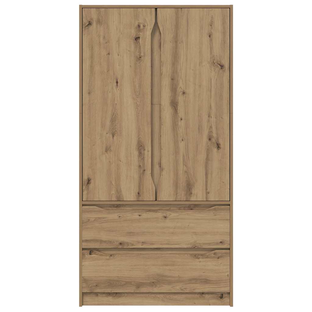 vidaXL Wardrobe Manual Artisan Oak 79.5 x 49 x 156 cm Engineered Wood