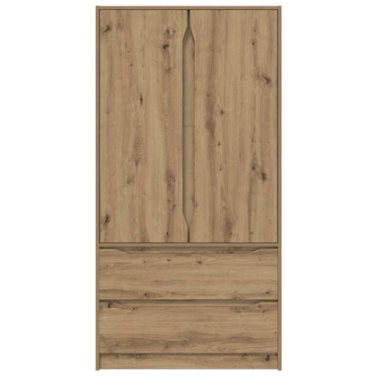 vidaXL Wardrobe Manual Artisan Oak 79.5 x 49 x 156 cm Engineered Wood