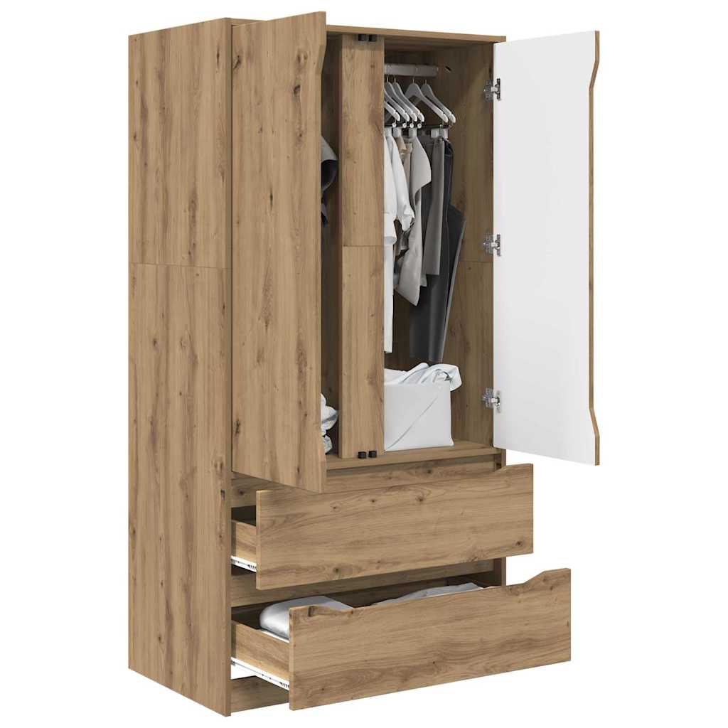 vidaXL Wardrobe Manual Artisan Oak 79.5 x 49 x 156 cm Engineered Wood