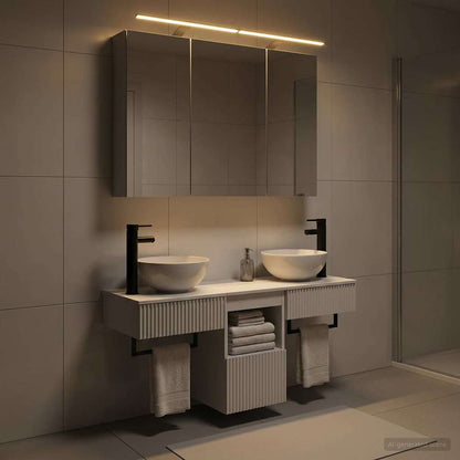 vidaXL Bathroom Cabinet Set 4 pcs White Engineered Wood