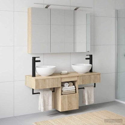 vidaXL Bathroom Cabinet Set 4 pcs Sonoma Oak Engineered Wood