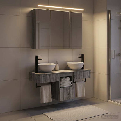 vidaXL Bathroom Cabinet Set 4 pcs Grey Sonoma Engineered Wood