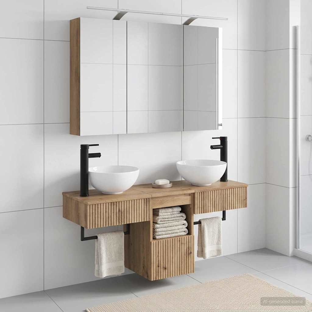 vidaXL Bathroom Cabinet Set 4 pcs Artisan Oak Engineered Wood
