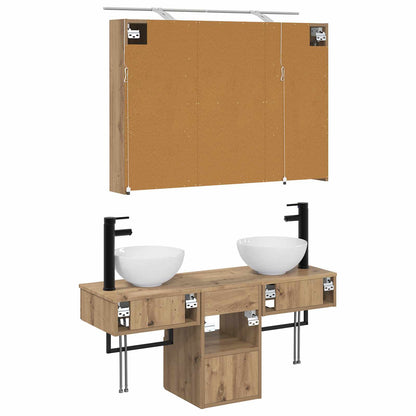 vidaXL Bathroom Cabinet Set 4 pcs 100 x 14.5 x 70 cm Engineered Wood
