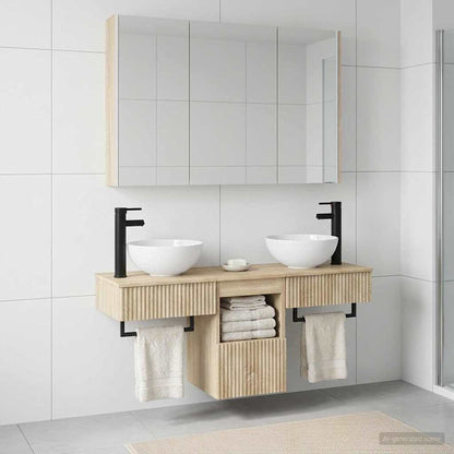 vidaXL Bathroom Cabinet Set 4 pcs Sonoma Oak Engineered Wood