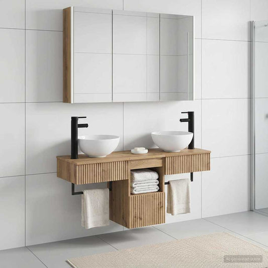 vidaXL Bathroom Cabinet Set 4 pcs Artisan Oak Engineered Wood