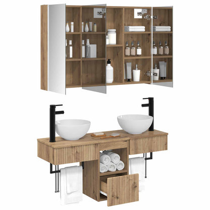 vidaXL Bathroom Cabinet Set 4 pcs Artisan Oak 103.5 x 15.5 x 70 cm