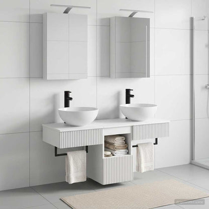 vidaXL Bathroom Cabinet Set 5 pcs White Engineered Wood