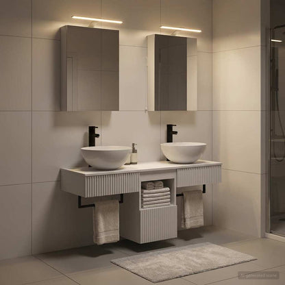 vidaXL Bathroom Cabinet Set 5 pcs White Engineered Wood