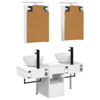 vidaXL Bathroom Cabinet Set 5 pcs White 40 x 10.5 x 60.5 cm
