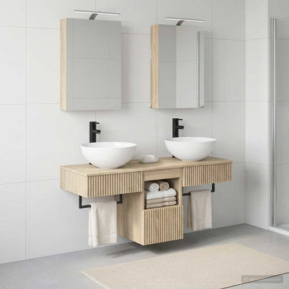 vidaXL Bathroom Cabinet Set 5 pcs Sonoma Oak Engineered Wood