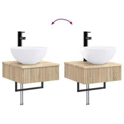 vidaXL Bathroom Cabinet Set 5 pcs Sonoma Oak 40 x 10.5 x 60.5 cm