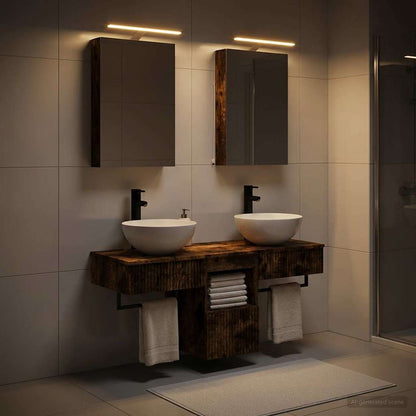 vidaXL Bathroom Cabinet Set 5 pcs Smoked Oak Engineered Wood