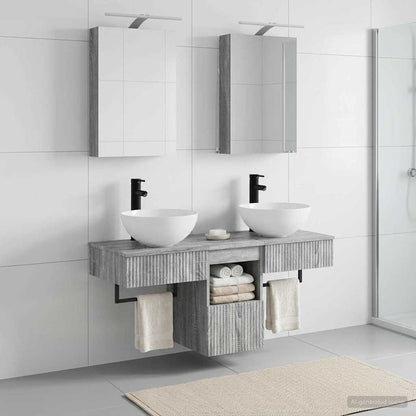 vidaXL Bathroom Cabinet Set 5 pcs Grey Sonoma Engineered Wood