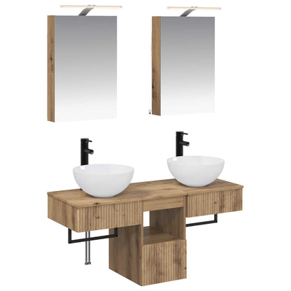 vidaXL Bathroom Cabinet Set 5 pcs Artisan Oak 40 x 10.5 x 60.5 cm