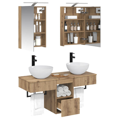 vidaXL Bathroom Cabinet Set 5 pcs Artisan Oak 40 x 10.5 x 60.5 cm