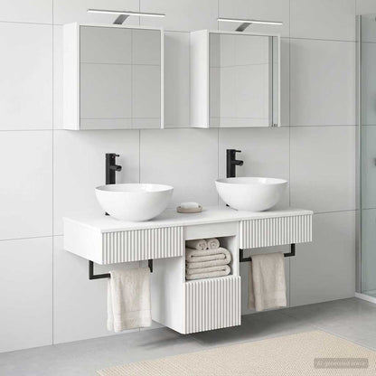 vidaXL Bathroom Cabinet Set 5 pcs White Engineered Wood