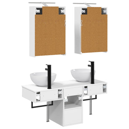 vidaXL Bathroom Cabinet Set 5 pcs White 43 x 16 x 62.5 cm