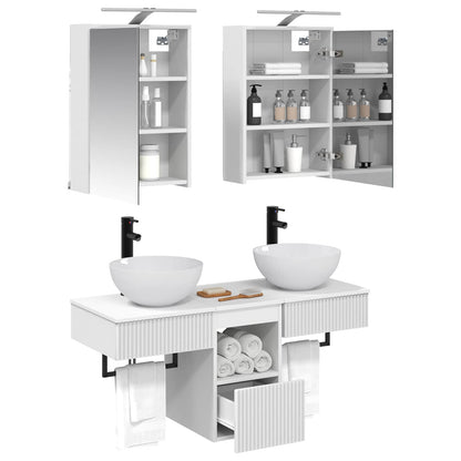 vidaXL Bathroom Cabinet Set 5 pcs White 43 x 16 x 62.5 cm