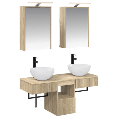 vidaXL Bathroom Cabinet Set 5 pcs Sonoma Oak 43 x 16 x 62.5 cm