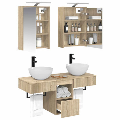 vidaXL Bathroom Cabinet Set 5 pcs Sonoma Oak 43 x 16 x 62.5 cm