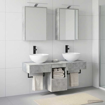 vidaXL Bathroom Cabinet Set 5 pcs Concrete Grey Engineered Wood