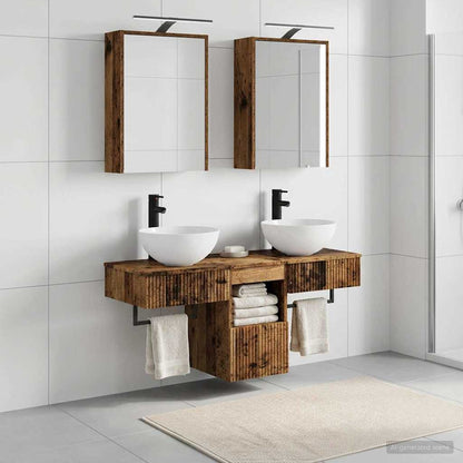 vidaXL Bathroom Cabinet Set 5 pcs Old Wood Engineered Wood