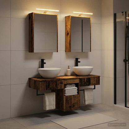vidaXL Bathroom Cabinet Set 5 pcs Old Wood Engineered Wood
