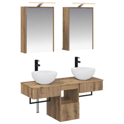 vidaXL Bathroom Cabinet Set 5 pcs Artisan Oak 43 x 16 x 62.5 cm