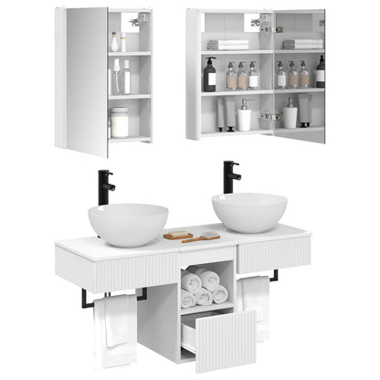 vidaXL Bathroom Cabinet Set 5 pcs White 43 x 11.5 x 60.5 cm
