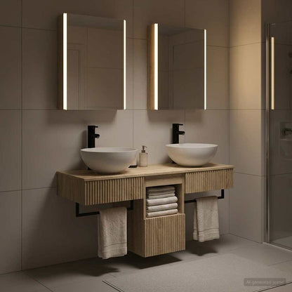 vidaXL Bathroom Cabinet Set 5 pcs Sonoma Oak Engineered Wood