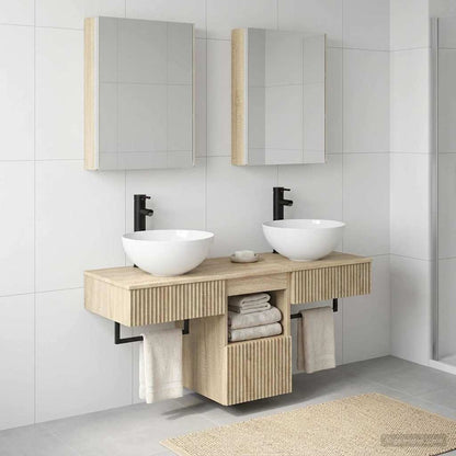 vidaXL Bathroom Cabinet Set 5 pcs Sonoma Oak Engineered Wood