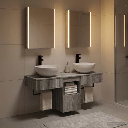 vidaXL Bathroom Cabinet Set 5 pcs Grey Sonoma Engineered Wood