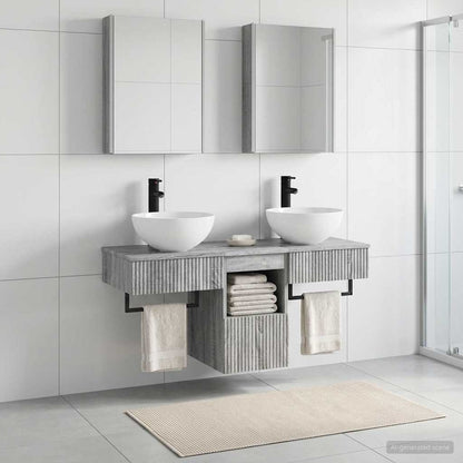vidaXL Bathroom Cabinet Set 5 pcs Grey Sonoma Engineered Wood