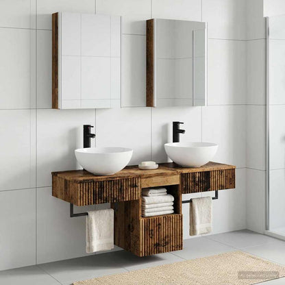 vidaXL Bathroom Cabinet Set 5 pcs Old Wood Engineered Wood