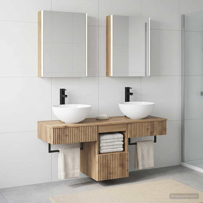 vidaXL Bathroom Cabinet Set 5 pcs Artisan Oak Engineered Wood