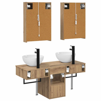 vidaXL Bathroom Cabinet Set 5 pcs Artisan Oak 43 x 11.5 x 60.5 cm
