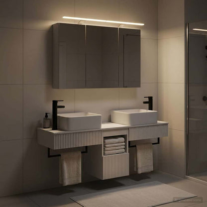 vidaXL Bathroom Cabinet Set 4 pcs White Engineered Wood