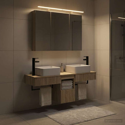 vidaXL Bathroom Cabinet Set 4 pcs Sonoma Oak Engineered Wood