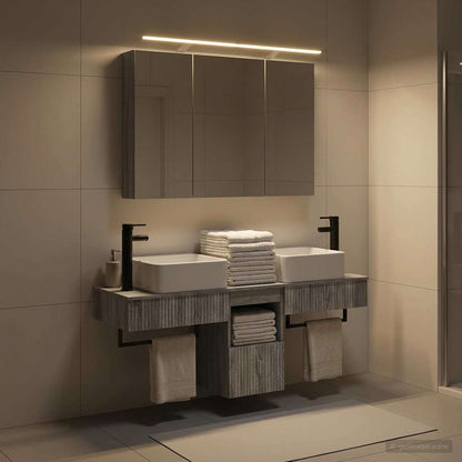 vidaXL Bathroom Cabinet Set 4 pcs Grey Sonoma Engineered Wood