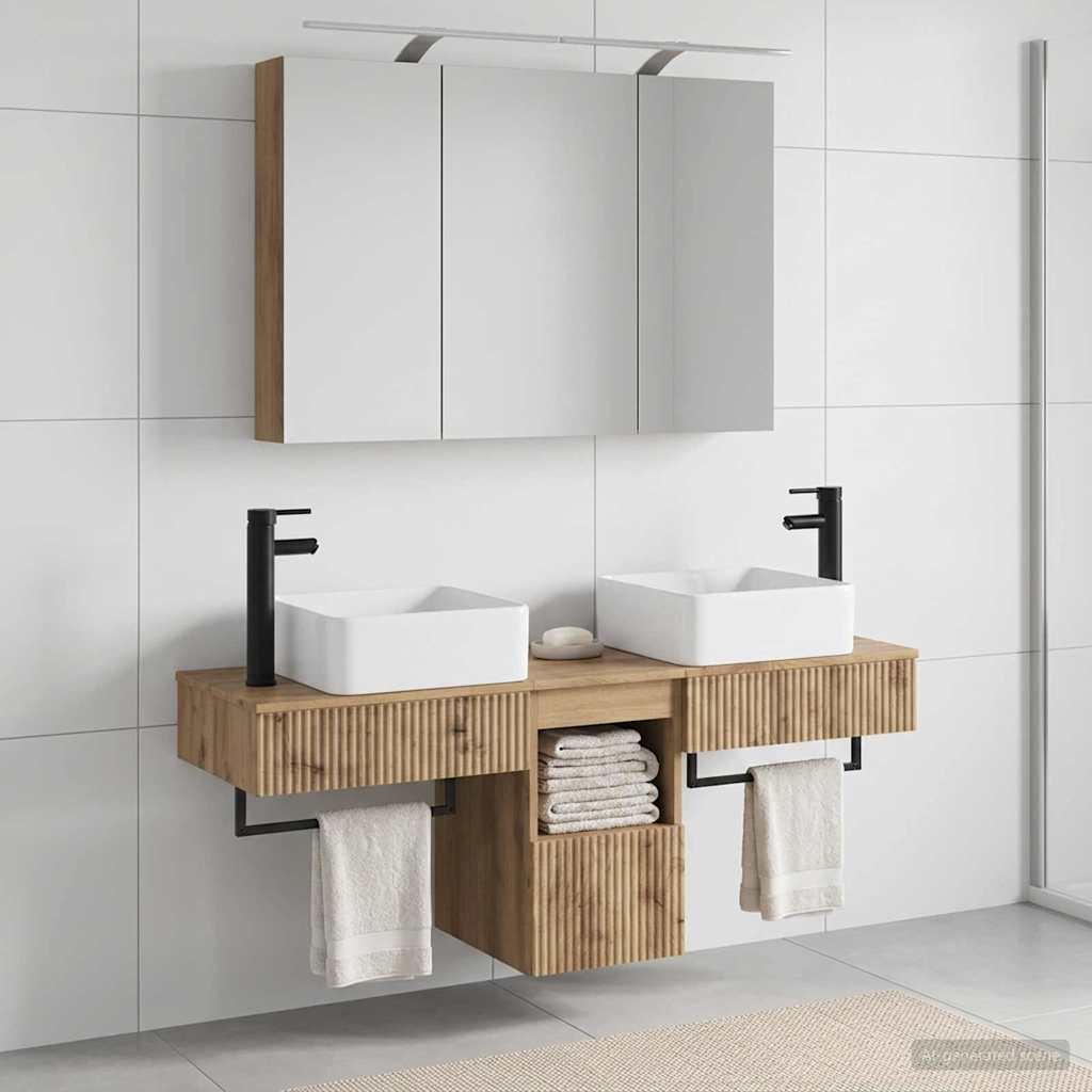 vidaXL Bathroom Cabinet Set 4 pcs Artisan Oak Engineered Wood