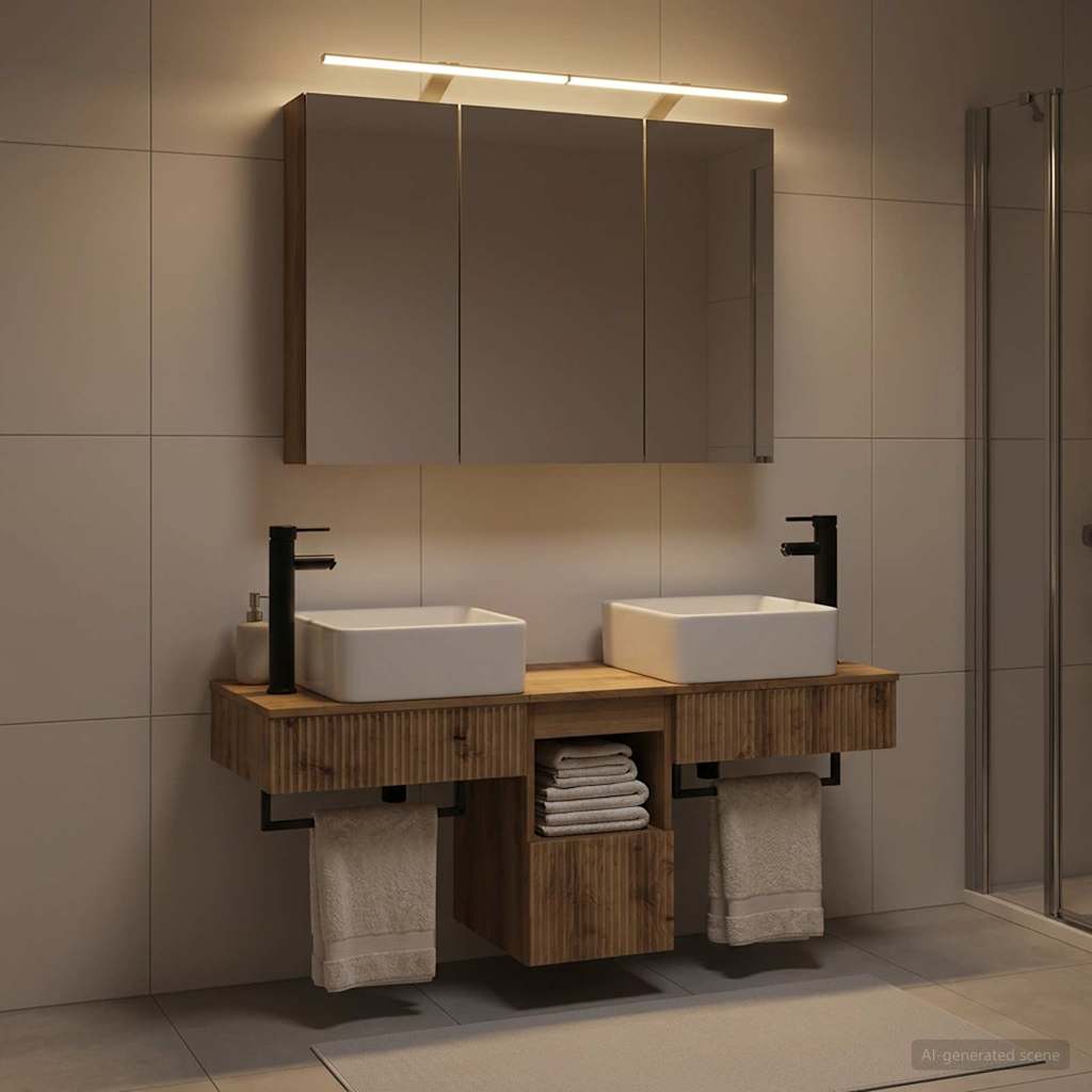 vidaXL Bathroom Cabinet Set 4 pcs Artisan Oak Engineered Wood