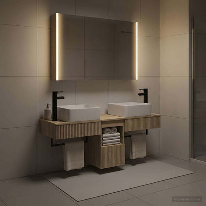 vidaXL Bathroom Cabinet Set 4 pcs Sonoma Oak Engineered Wood