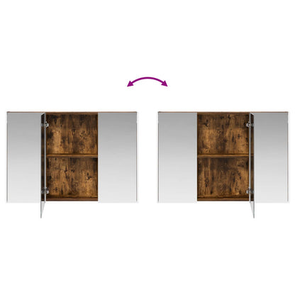 vidaXL Bathroom Cabinet Set 4 pcs Smoked Oak 103.5 x 15.5 x 70 cm