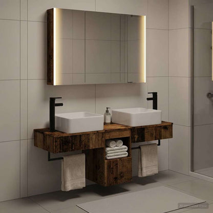 vidaXL Bathroom Cabinet Set 4 pcs Old Wood Engineered Wood