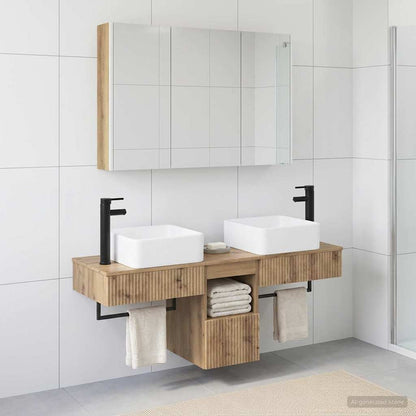 vidaXL Bathroom Cabinet Set 4 pcs Artisan Oak Engineered Wood