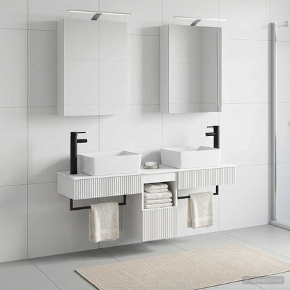 vidaXL Bathroom Cabinet Set 5 pcs White Engineered Wood